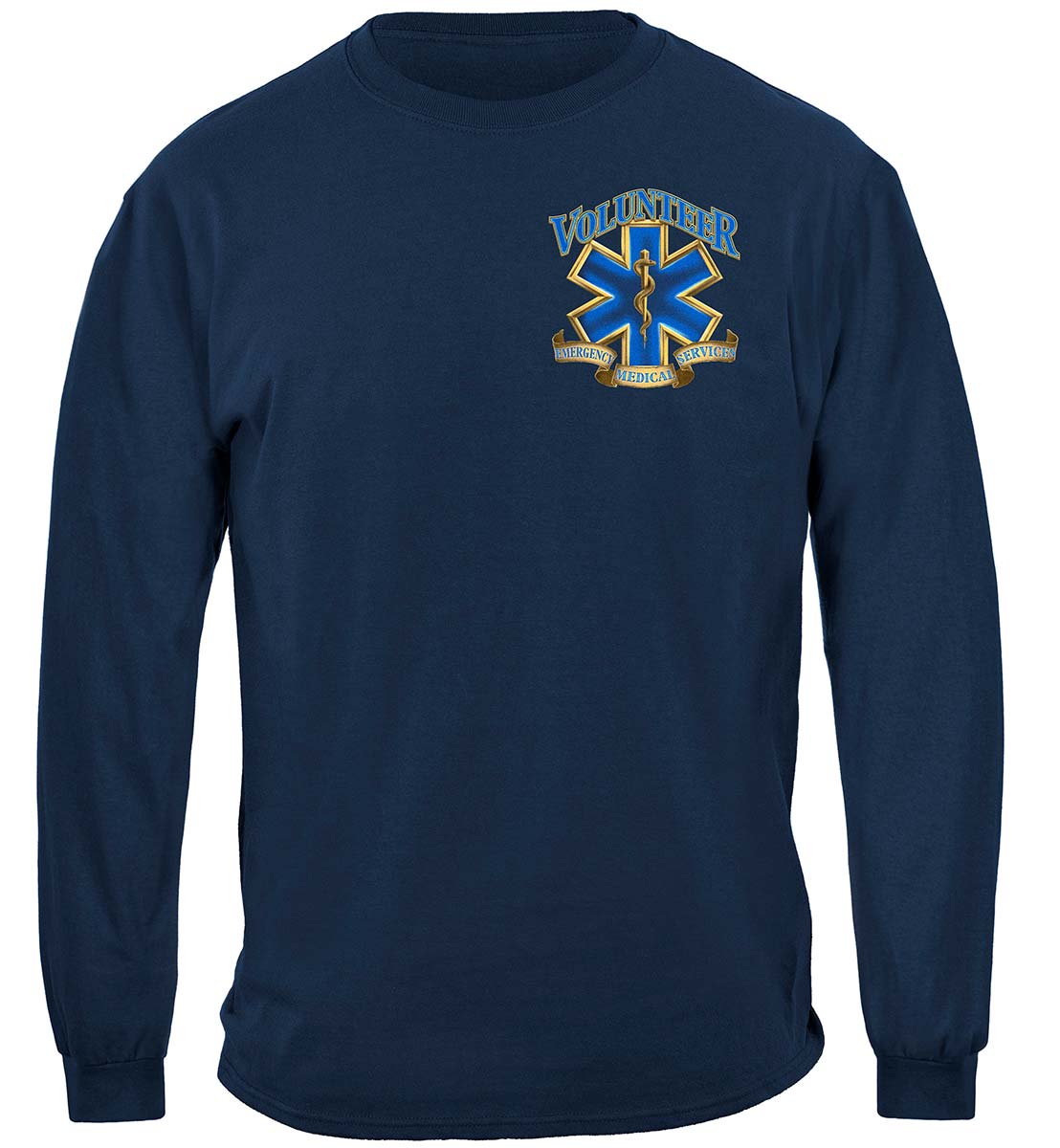 Volunteer EMS Gold Shield Long Sleeve Shirt - front view