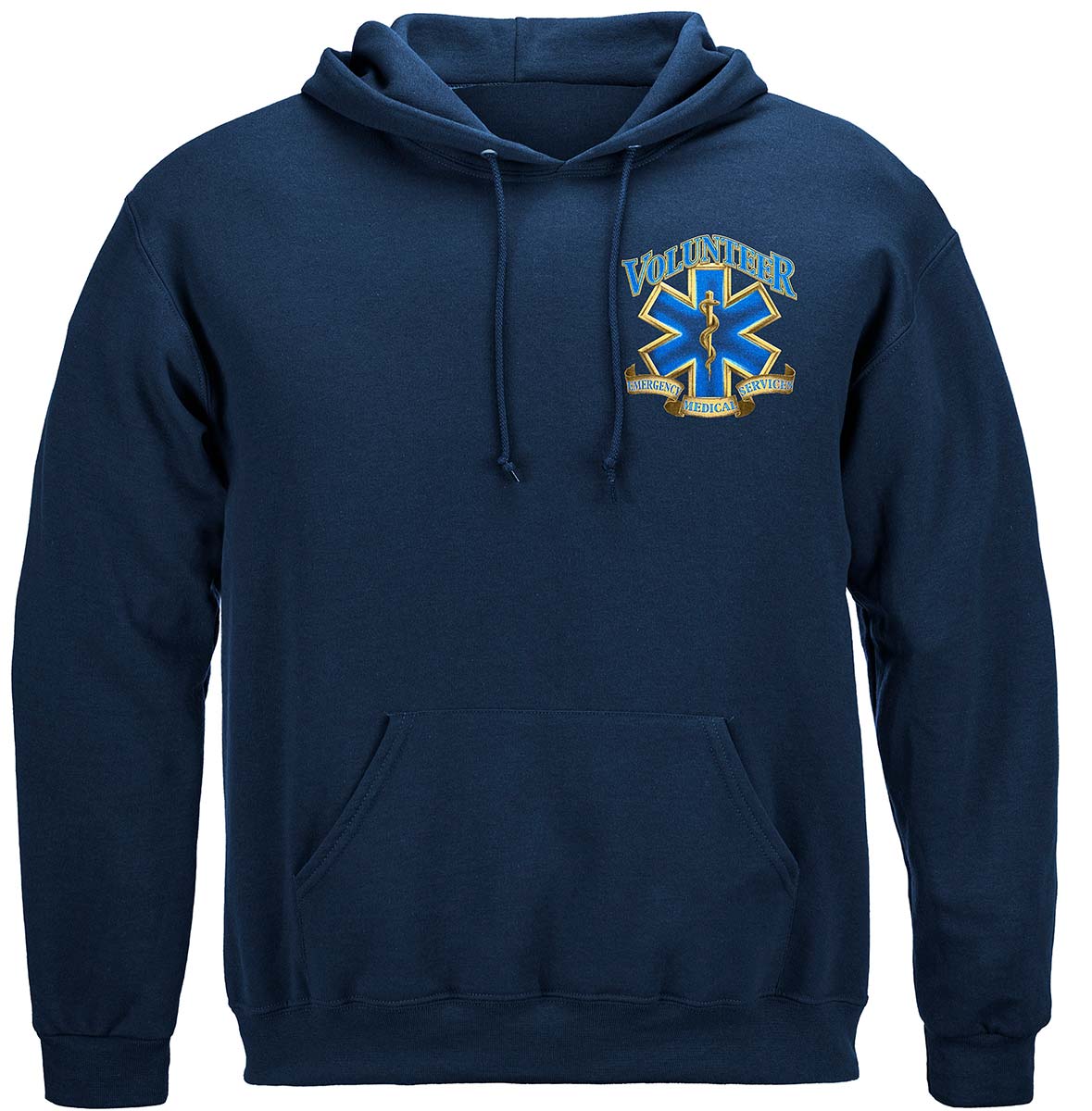 Volunteer EMS Gold Shield Hoodie - front view