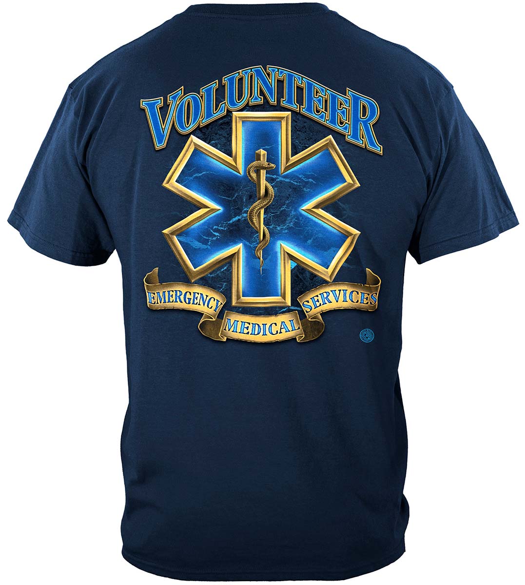 Volunteer EMS Gold Shield T-Shirt - back view