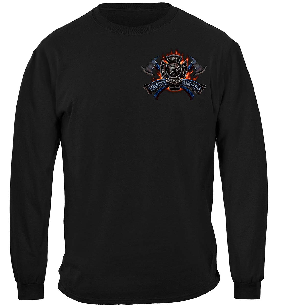 Volunteer Fire Eagle Long Sleeve Shirt - front view