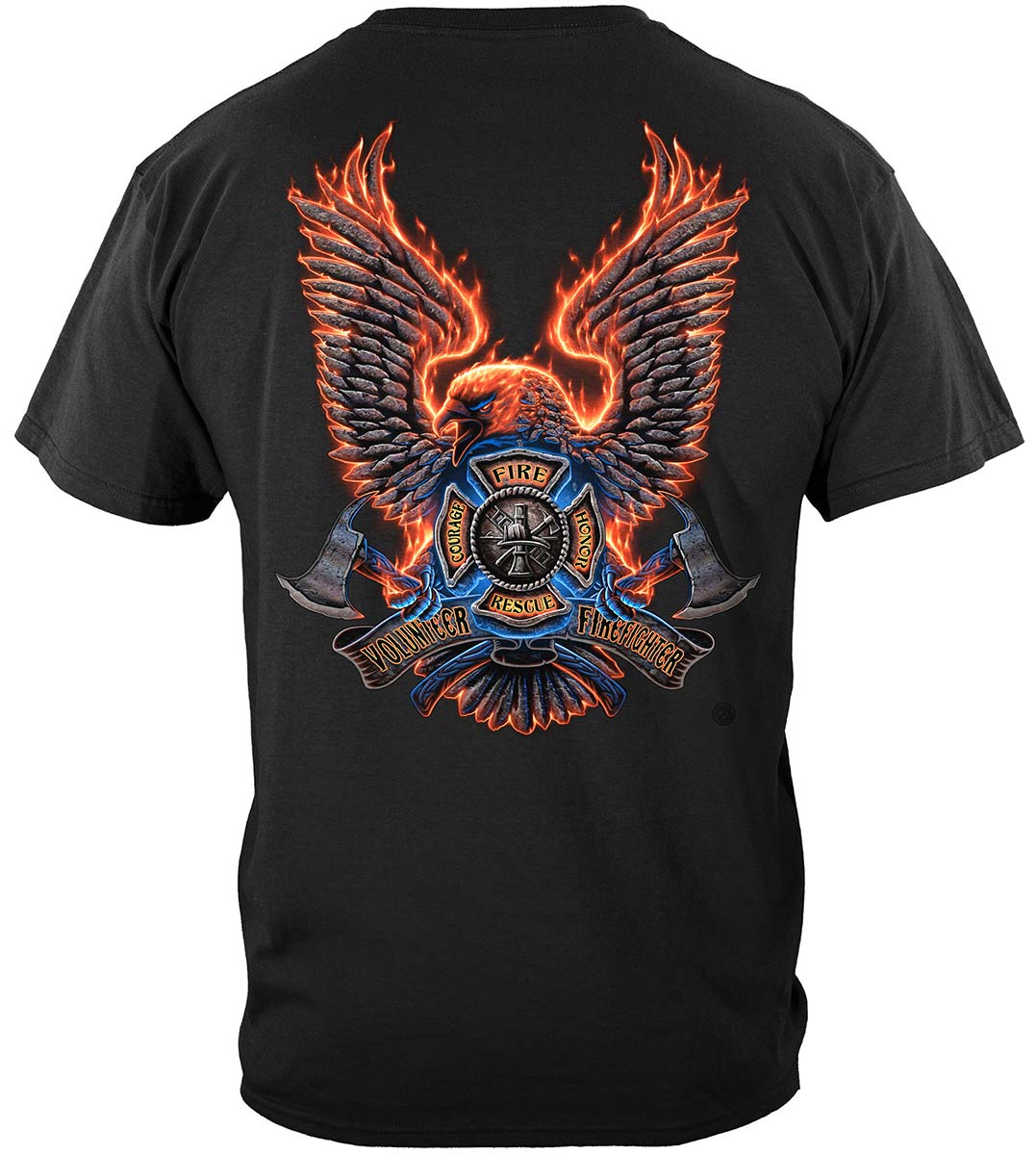Volunteer Fire Eagle T-Shirt - back view