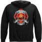 Red Tribute High Honor Firefighter Hoodie - back view