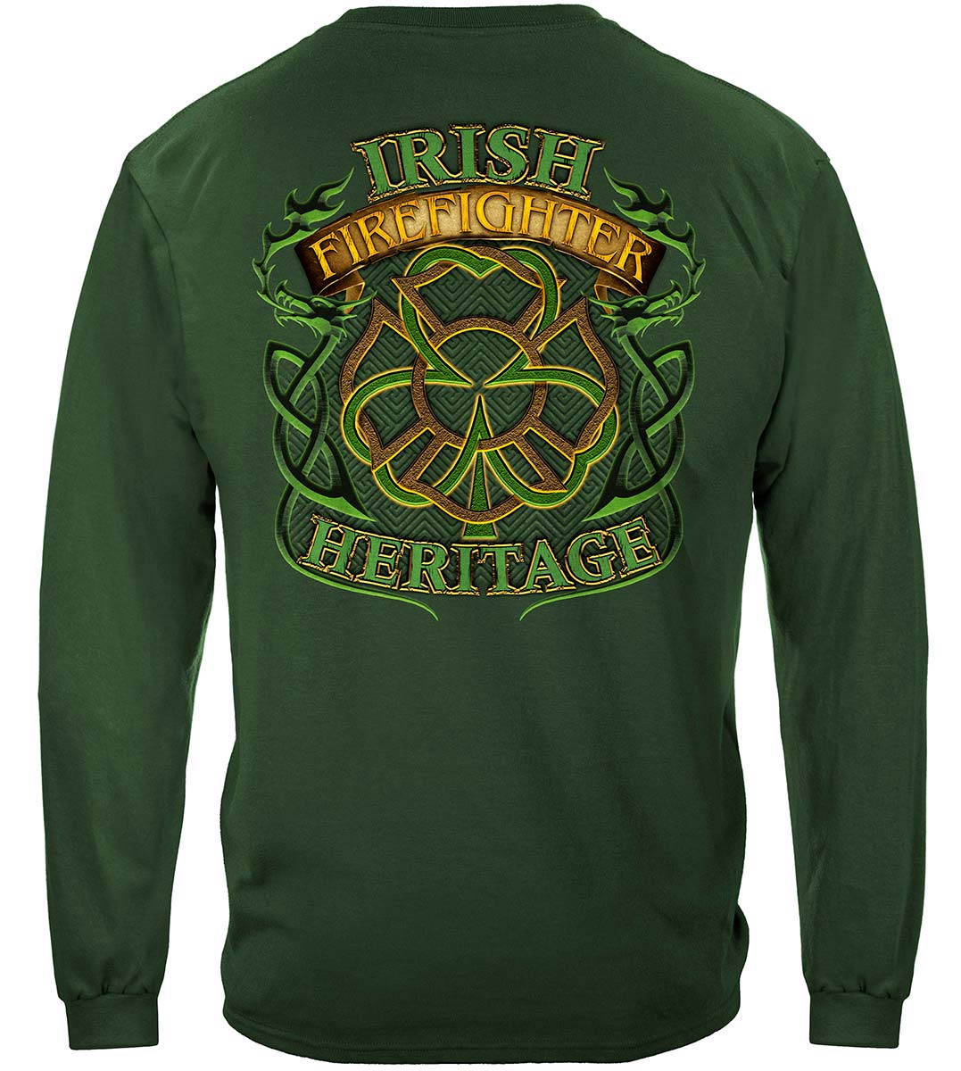 Irish Firefighter Classic Long Sleeve Shirt - back view
