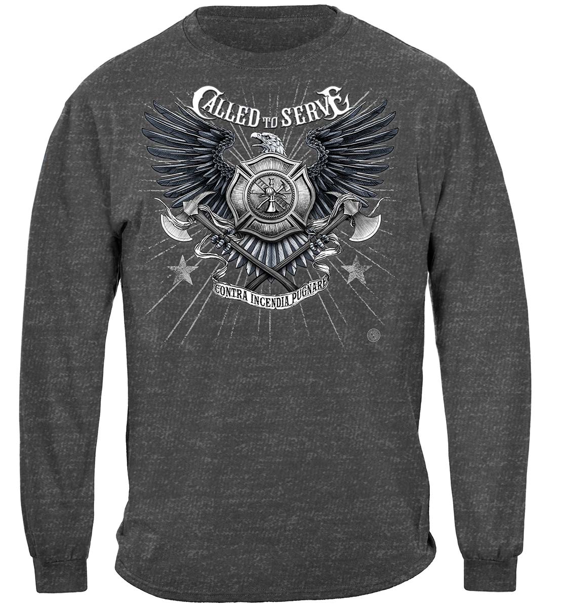 Firefighter Called to Serve Long Sleeve Shirt - front view