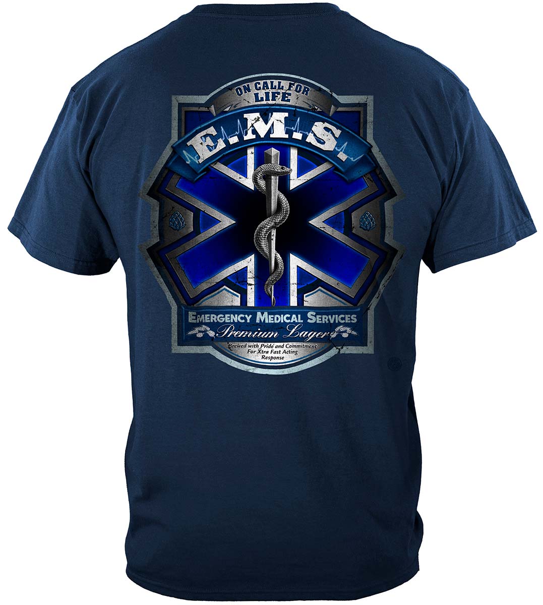 EMS Beer Label T-Shirt - back view