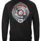Fire Honor Service Sacrifice Chrome Badge Long Sleeve Shirt - back view