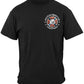 Fire Honor Service Sacrifice Chrome Badge T-Shirt - front view