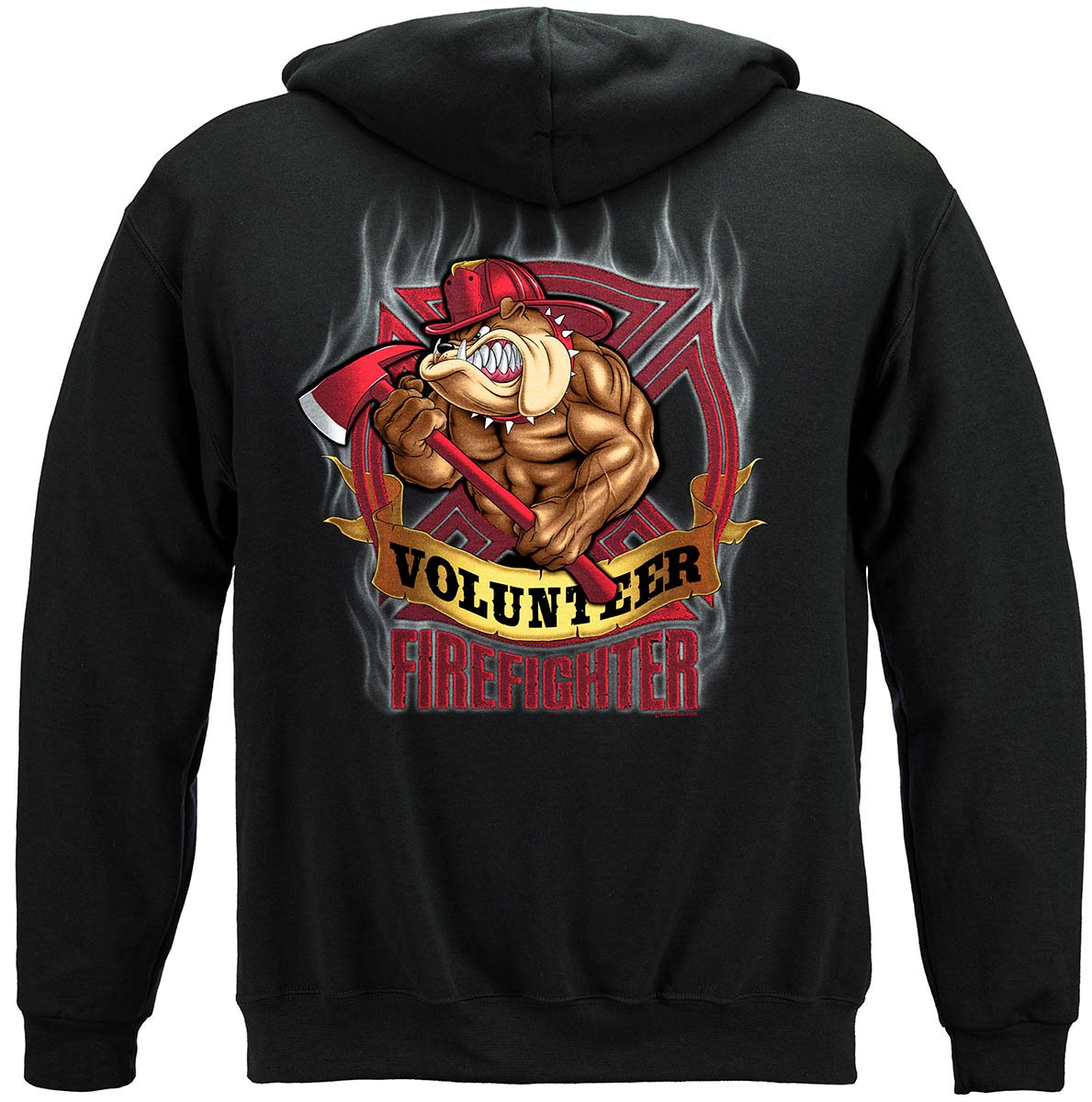 Fire Dog Volunteer Hoodie - back view