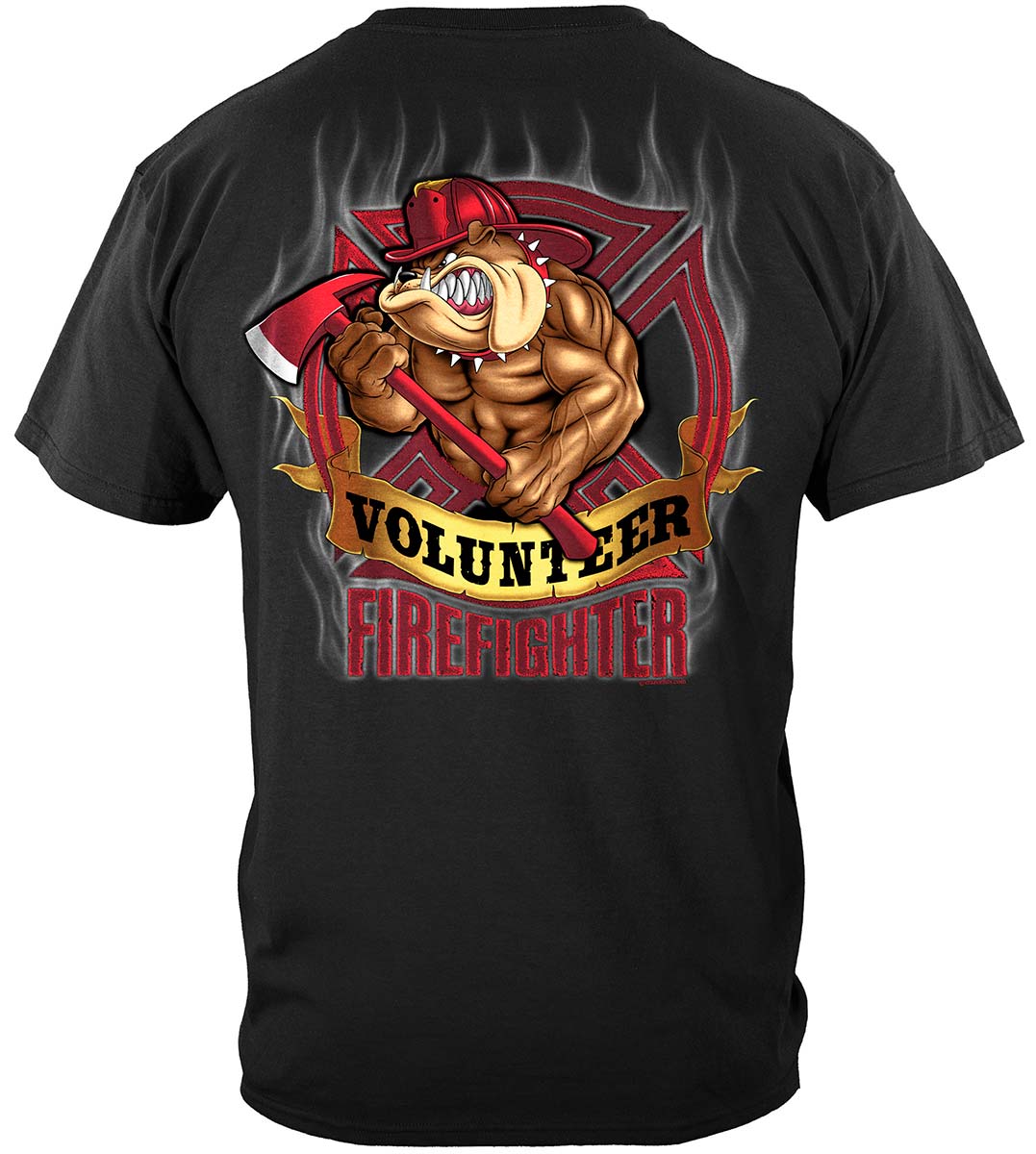Fire Dog Volunteer T-Shirt - back view