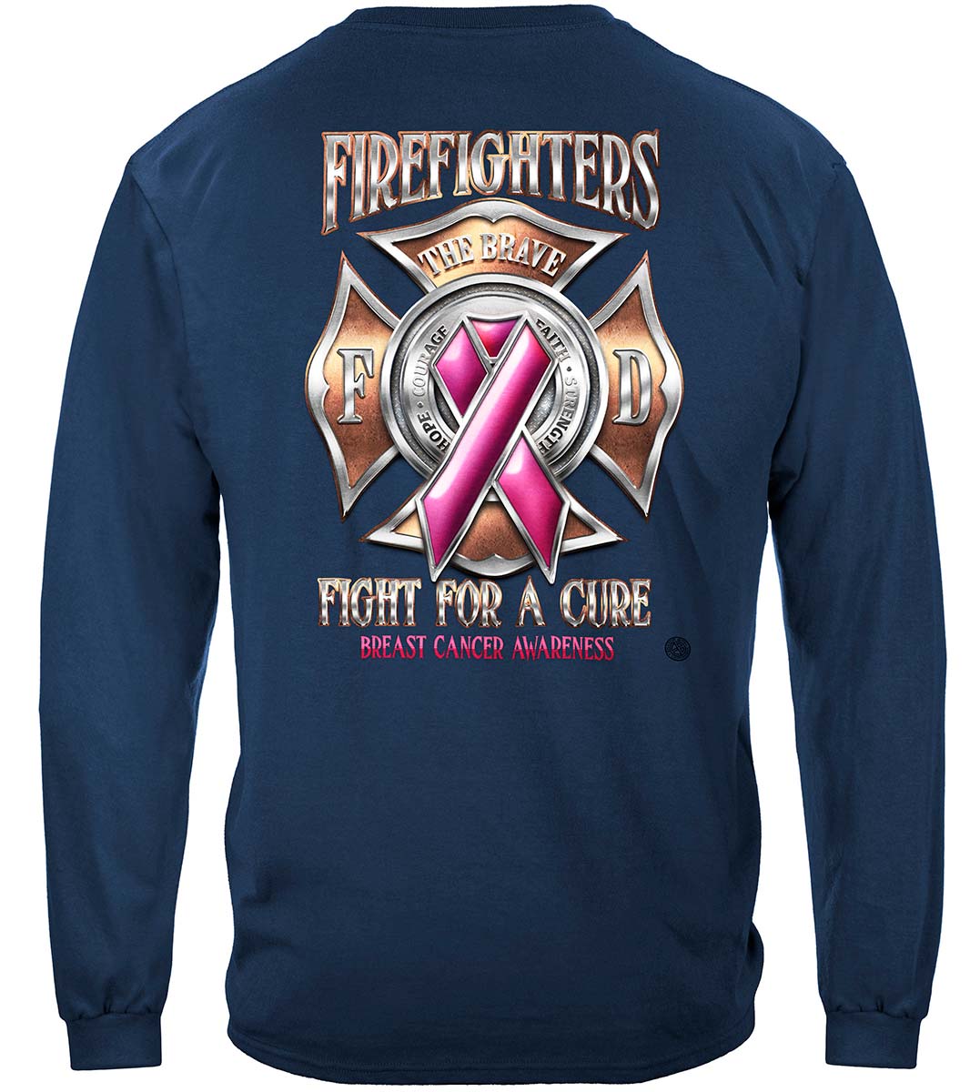 Firefighter Race for a Cure Long Sleeve Shirt - back view