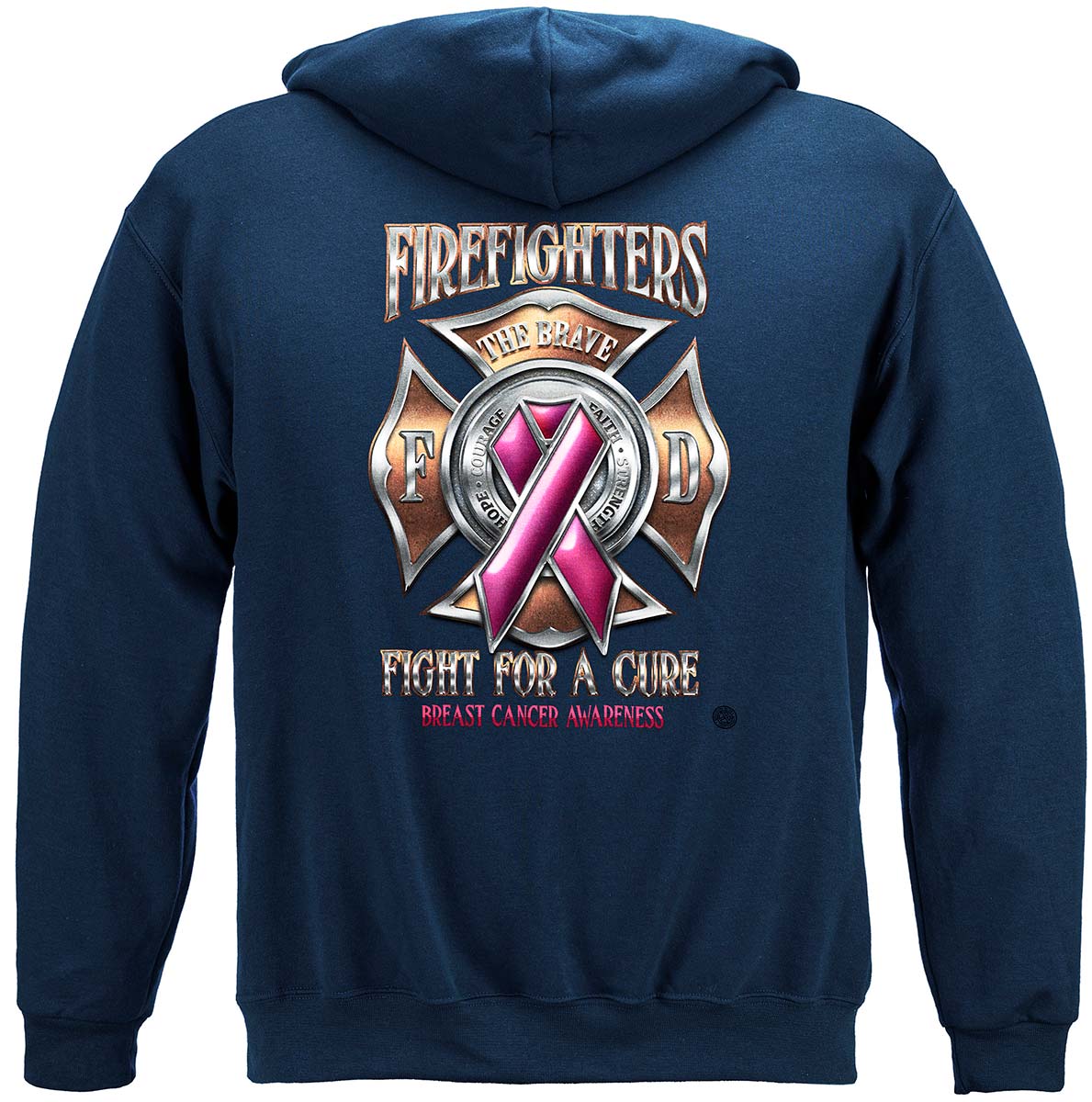 Firefighter Race for a Cure Hoodie - back view