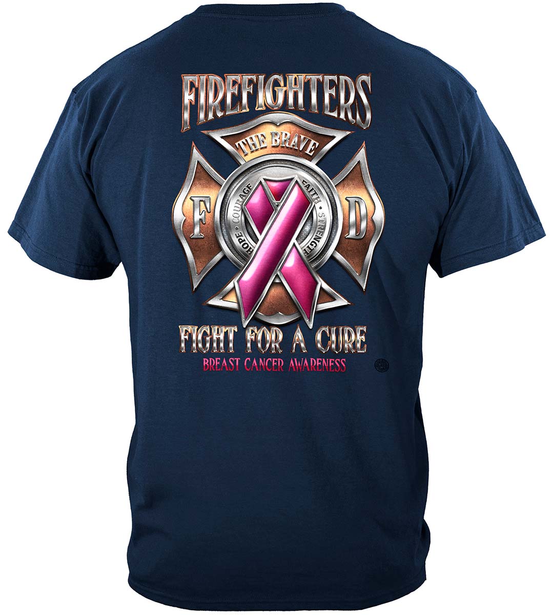 Firefighter Race for a Cure T-Shirt - back view