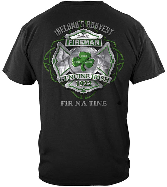 Firefighter Garda Ireland's Bravest T-Shirt - back view
