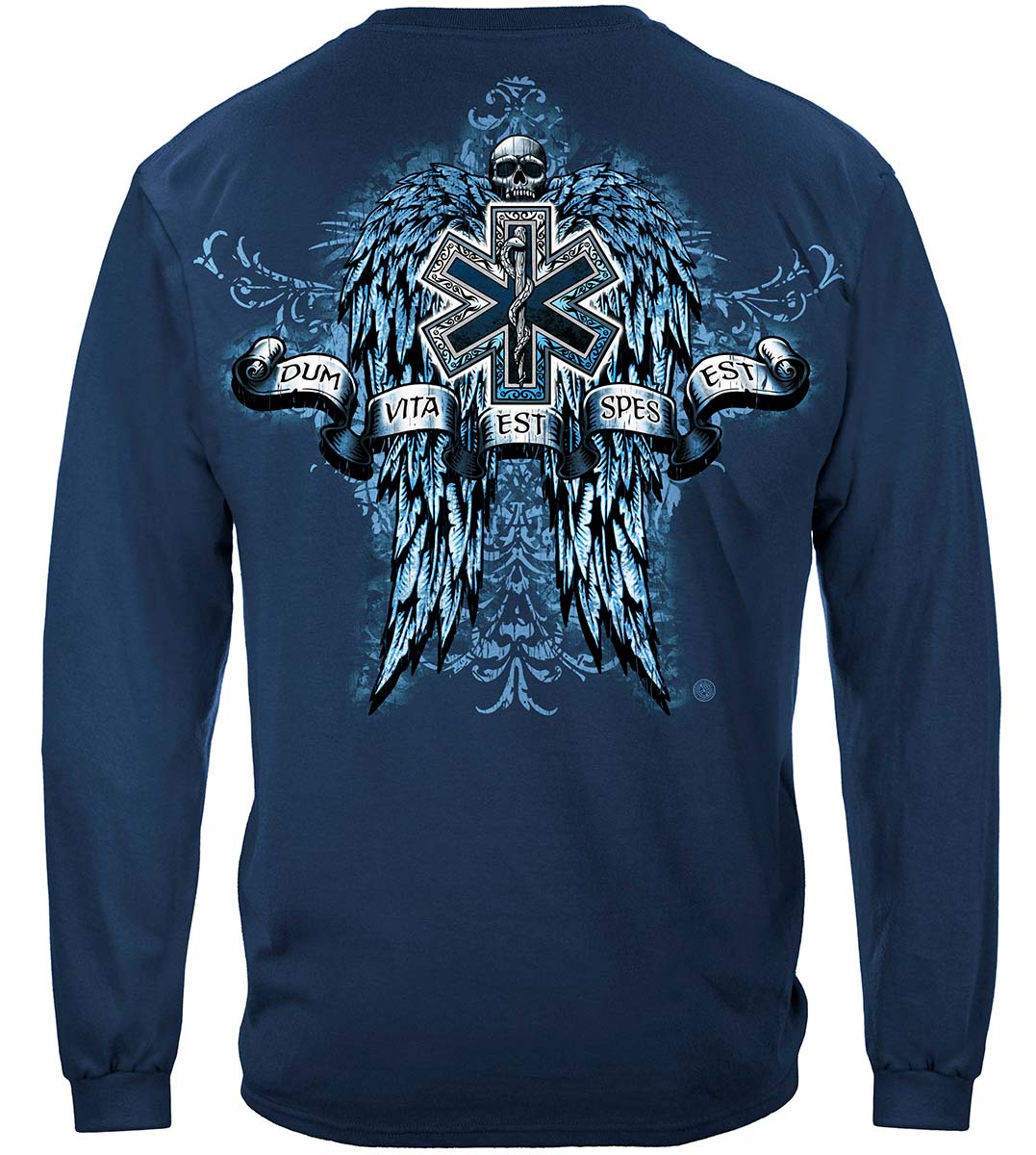 EMS Skull Wings Long Sleeve Shirt - back view