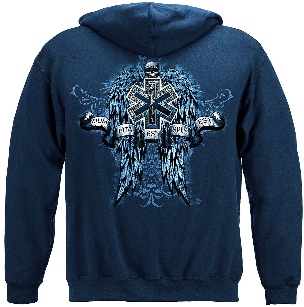 EMS Skull Wings Hoodie - back view
