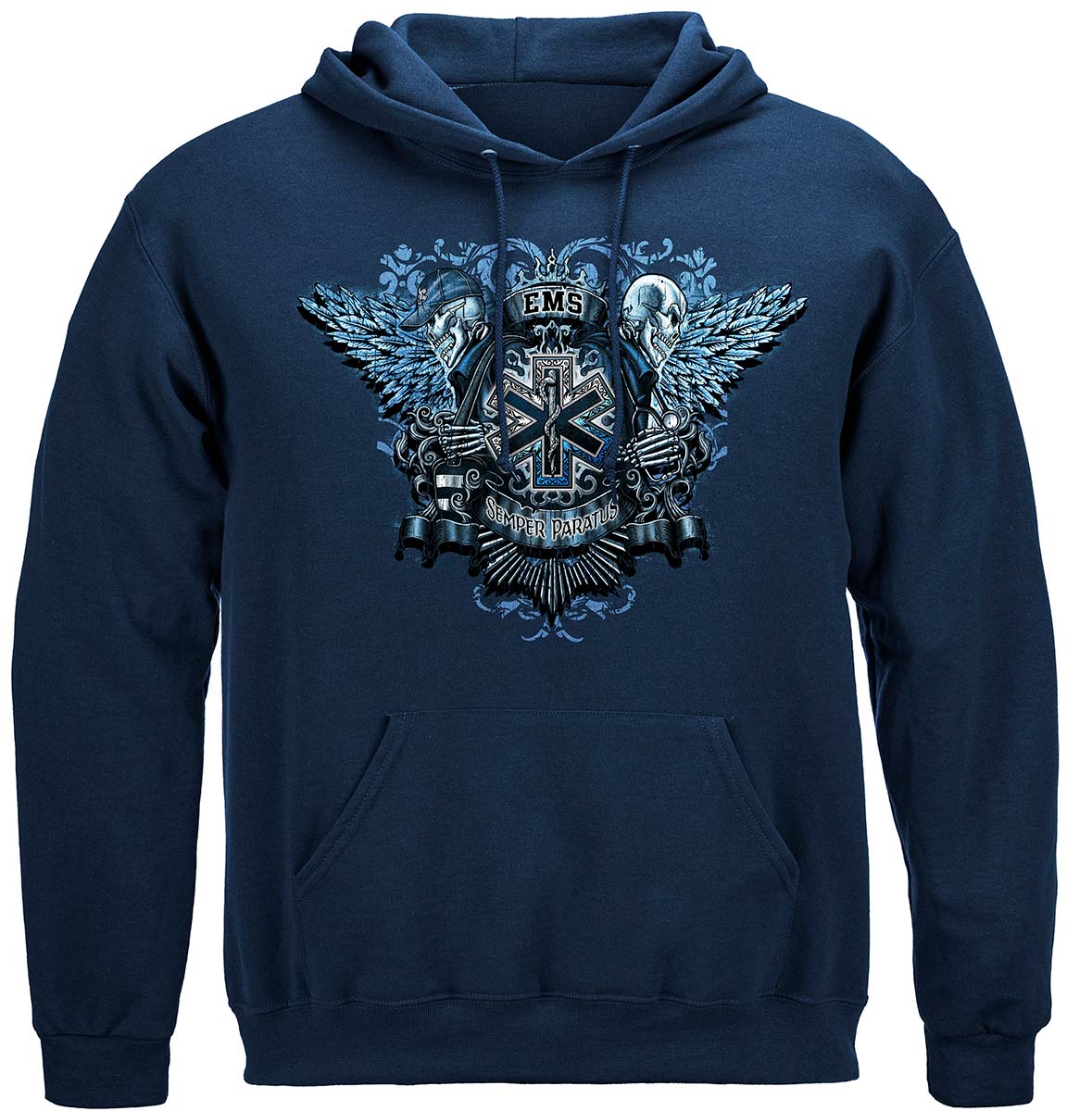 EMS Skull Wings Hoodie - front view