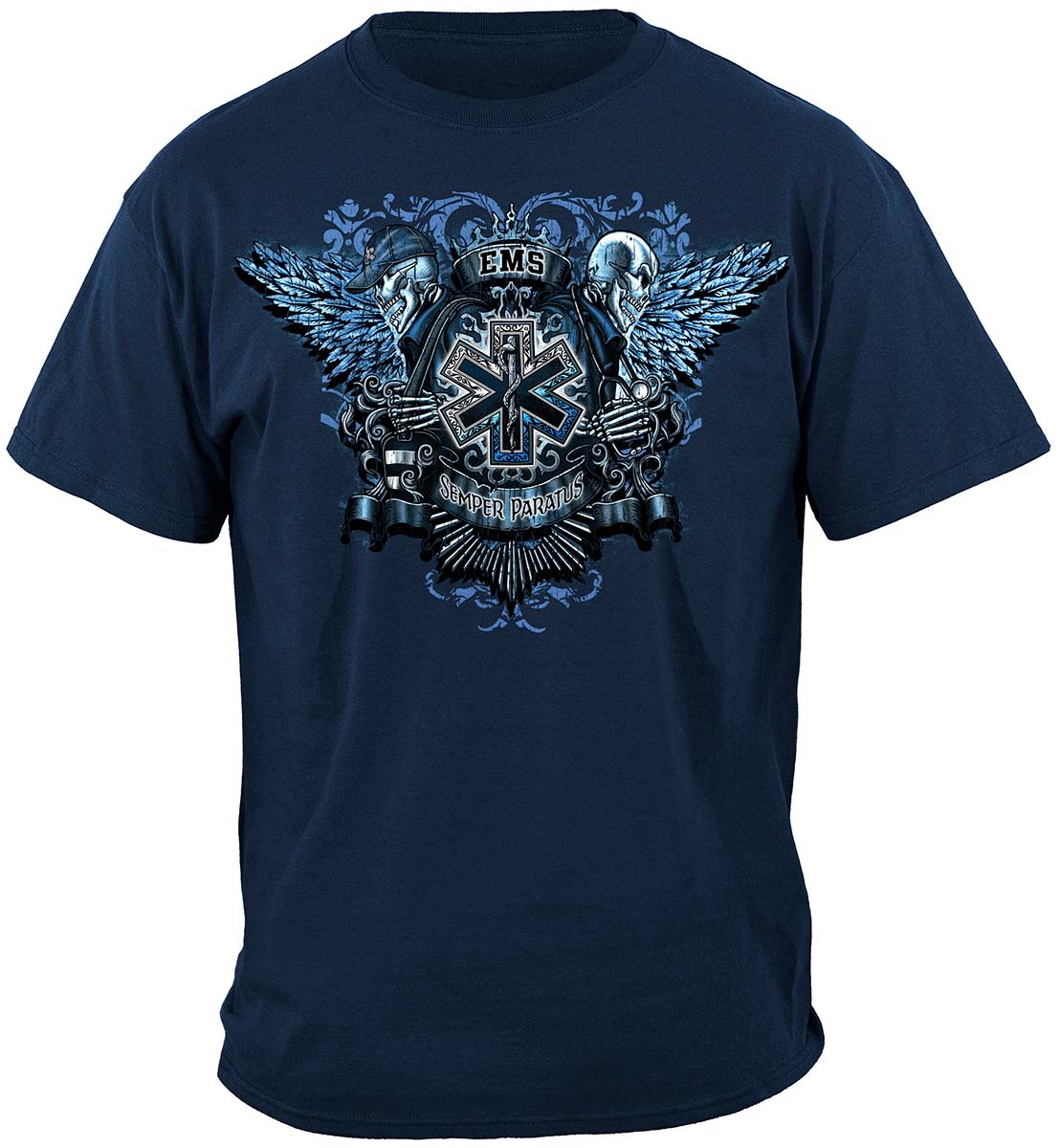 EMS Skull Wings T-Shirt - front view