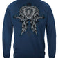 Law Enforcement Skull Wings Long Sleeve Shirt - back view