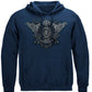 Law Enforcement Skull Wings Hoodie - front view