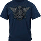 Law Enforcement Skull Wings T-Shirt - front view