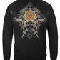 Firefighter Skull Wings Long Sleeve Shirt - back view
