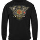 Firefighter Skull Wings Long Sleeve Shirt - front view