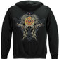 Firefighter Skull Wings Hoodie - back view