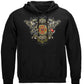 Firefighter Skull Wings Hoodie - front view