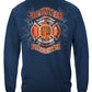 Fire Dept Faded Planks Long Sleeve Shirt - back view