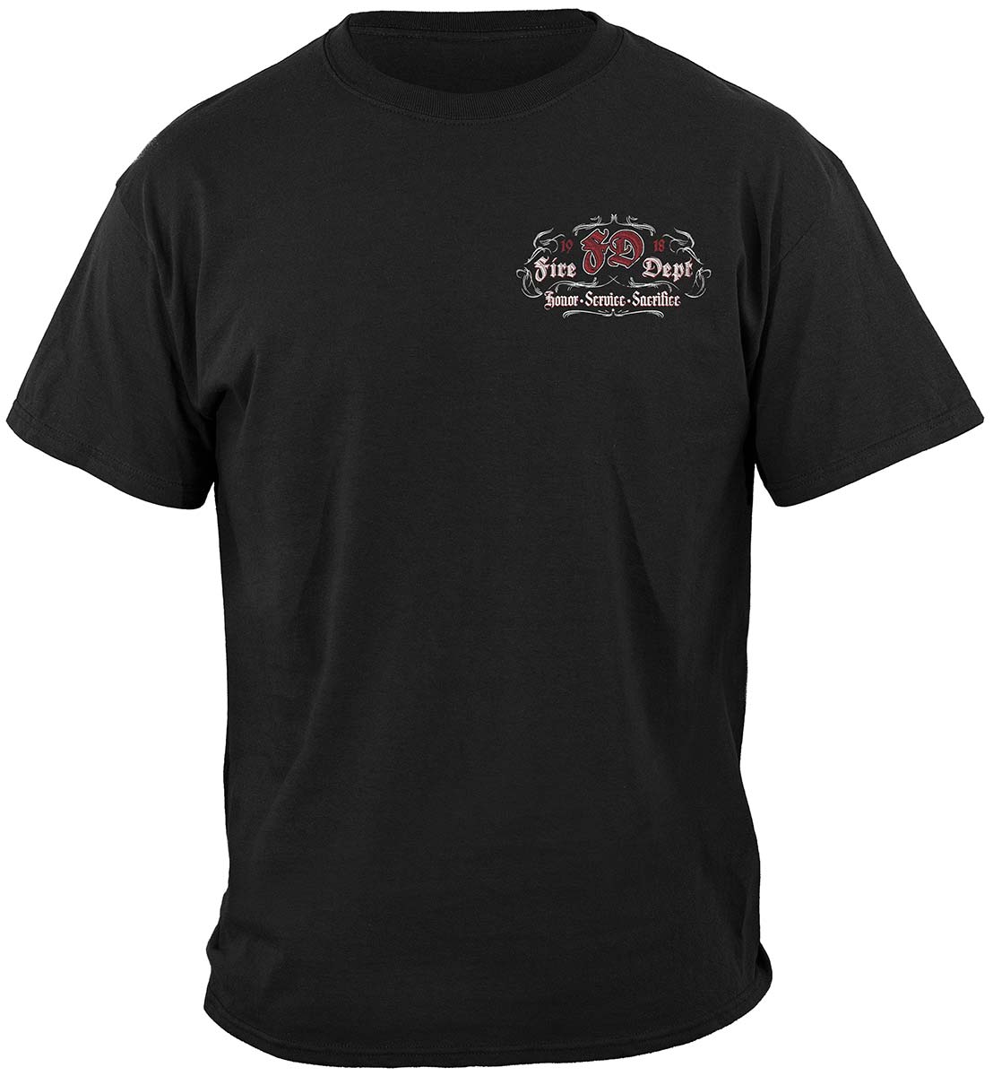 Fire Dept Southern Scroll Work T-Shirt - front view