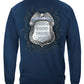Policeman's Chrome Badge with Policeman's Prayer Long Sleeve Shirt - back view