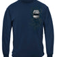 Policeman's Chrome Badge with Policeman's Prayer Long Sleeve Shirt - front view
