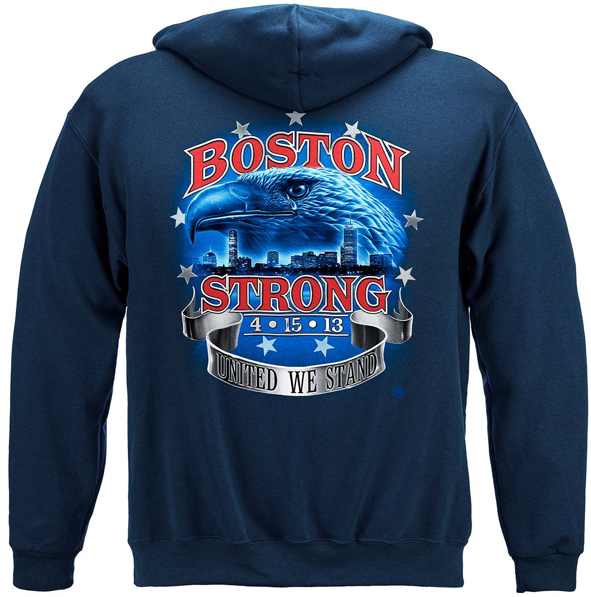 United We Stand Boston Strong Hoodie - back view