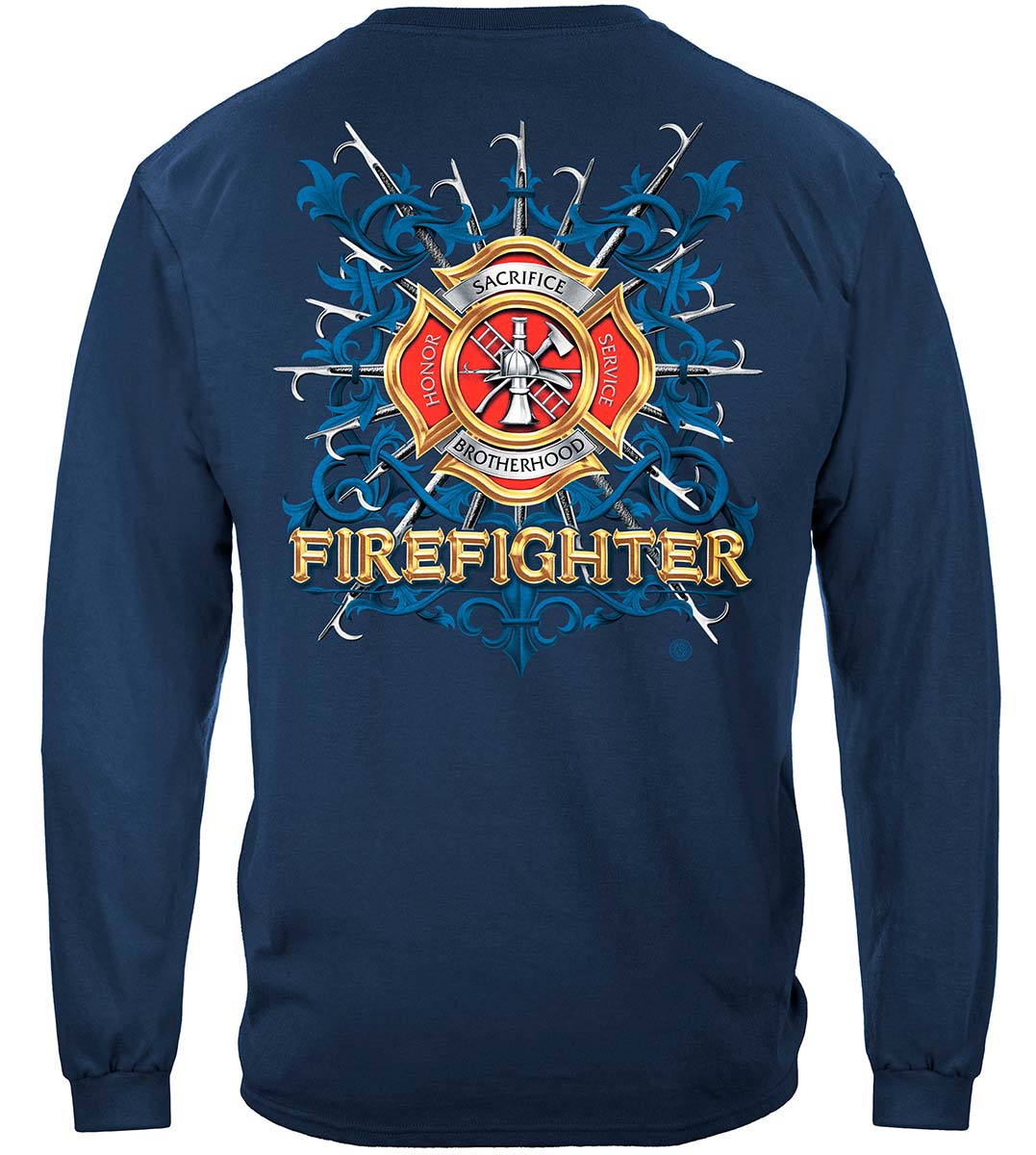 Firefighter Pikes Long Sleeve Shirt - back view