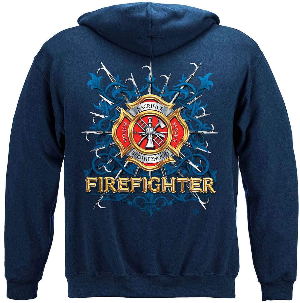 Firefighter Pikes Hoodie - back view