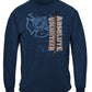 Absolute Volunteer Firefighter Blueprint Long Sleeve Shirt - front view