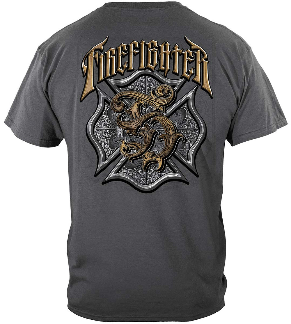 Firefighter Vintage Classic T-Shirt - back view