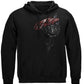 Firefighter Red Script Red Foil Hoodie - front view