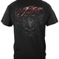 Firefighter Red Script Red Foil T-Shirt - back view