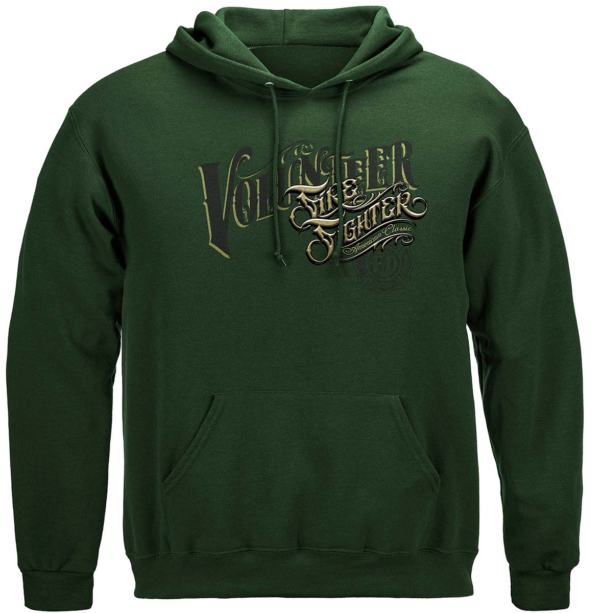 Volunteer Firefighter American Classic Hoodie - front view