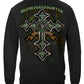 Firefighter Irish Celtic Cross Green Foil Long Sleeve Shirt - back view