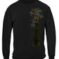 Firefighter Irish Celtic Cross Green Foil Long Sleeve Shirt - front view