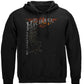 Firefighter St. Michael Protect Us Silver Foil Hoodie - front view