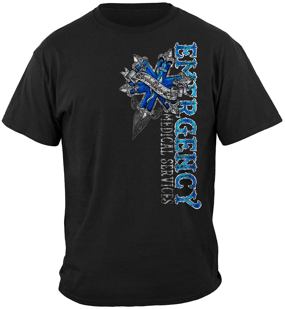 EMS Steel Silver Foil T-Shirt - front view