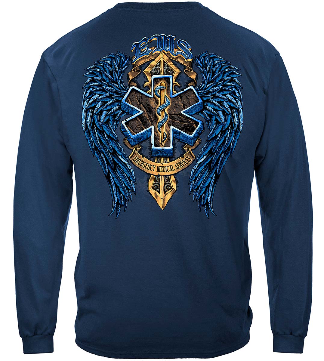 EMS Biker Wings Long Sleeve Shirt - back view