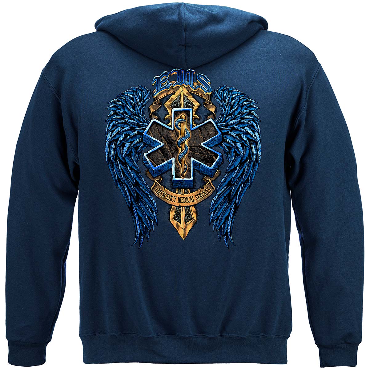 EMS Biker Wings Hoodie - back view