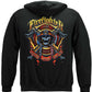 Firefighter Biker and Axes Hoodie - back view
