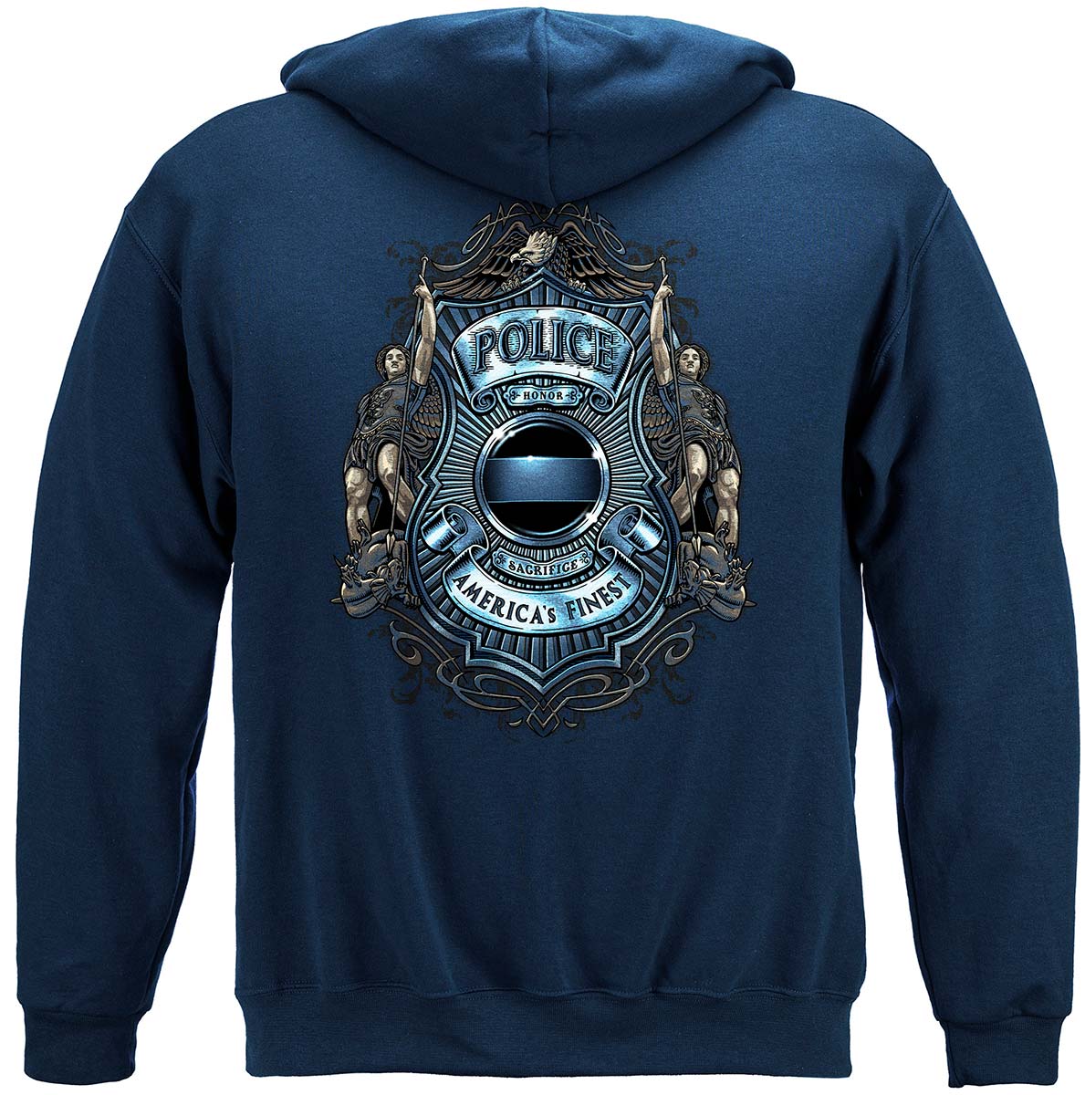 Police America's Finest Justice Hoodie - back view
