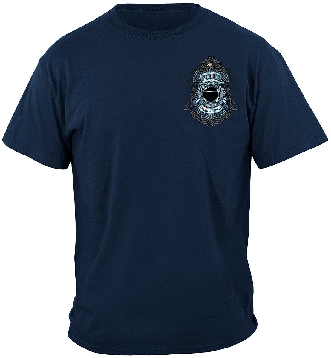 Police America's Finest Justice T-Shirt - front view