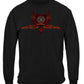 Firefighter Red Wings Rise Above Fear Silver Foil Long Sleeve Shirt - front view